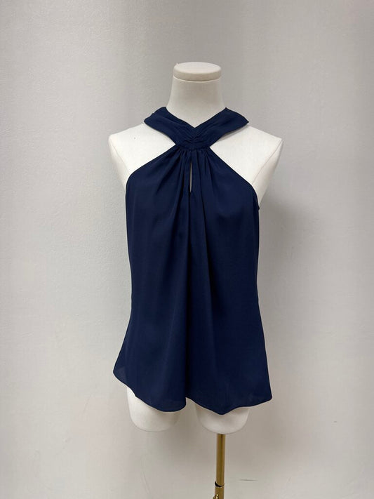 Lilly Pulitzer Navy Silk Top NWT