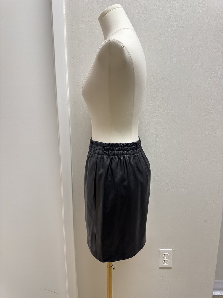 Anine Bing Black Faux Leather Mini Skirt NWT