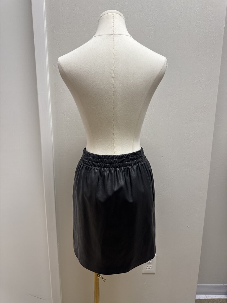 Anine Bing Black Faux Leather Mini Skirt NWT