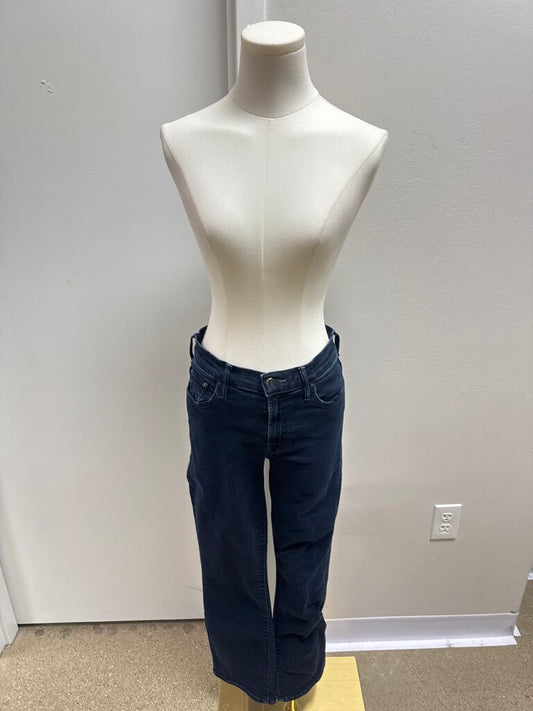 Mother Dark Blue Straight Leg Jean