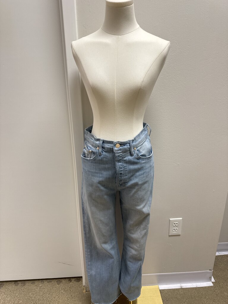 Mother Light Blue Straight Leg Jean