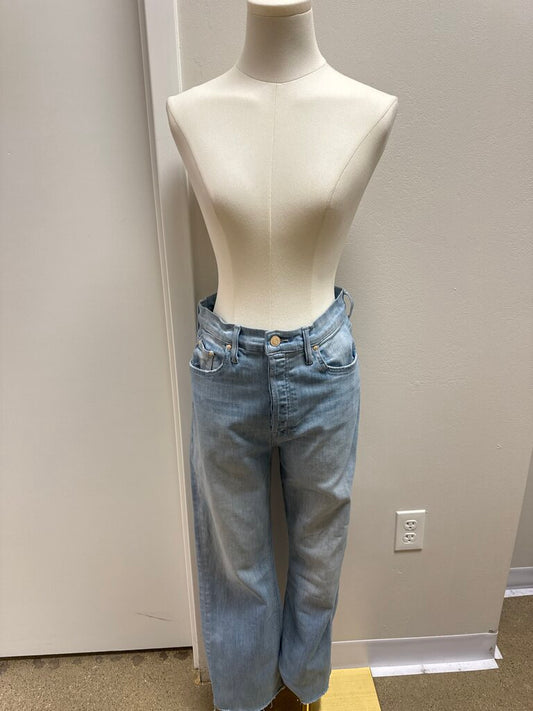Mother Light Blue Straight Leg Jean