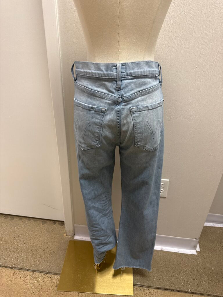 Mother Light Blue Straight Leg Jean