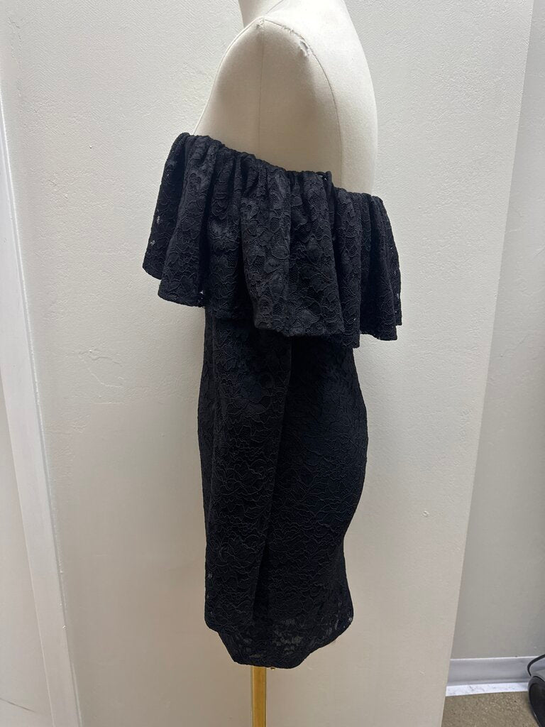 Caroline Constas Black Lace Dress