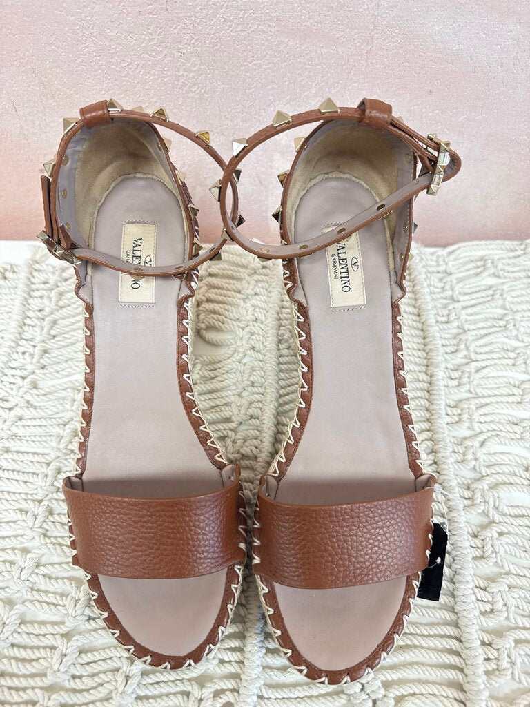 Valentino Rockstud Wedge Espadrille