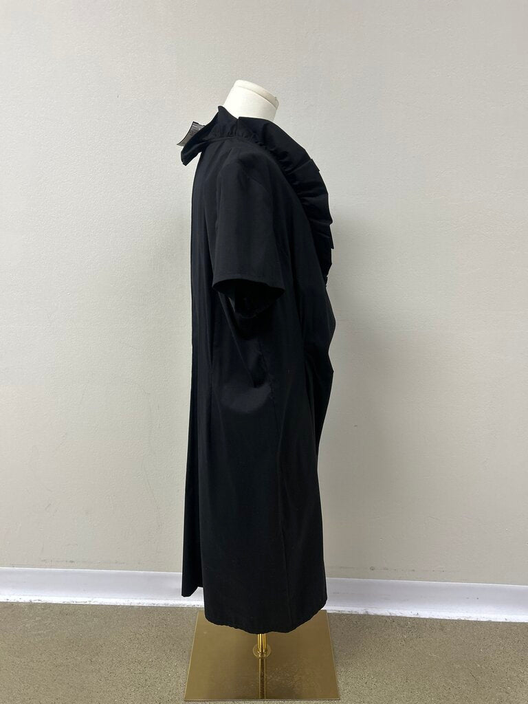 Lafayette 148 Black Ruffle Wrap Dress NWT