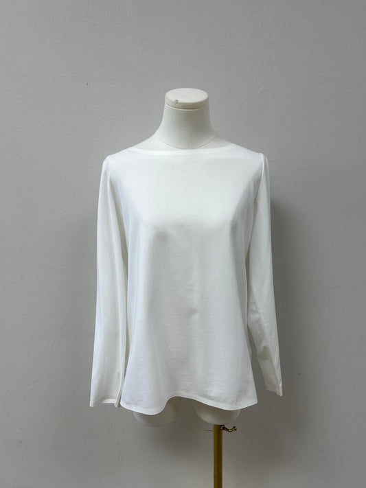 Lafayette 148 White Long Sleeve Tee NWT