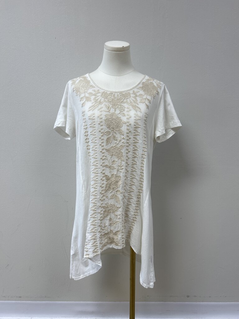 Johnny Was Ecru Embroidered Dress