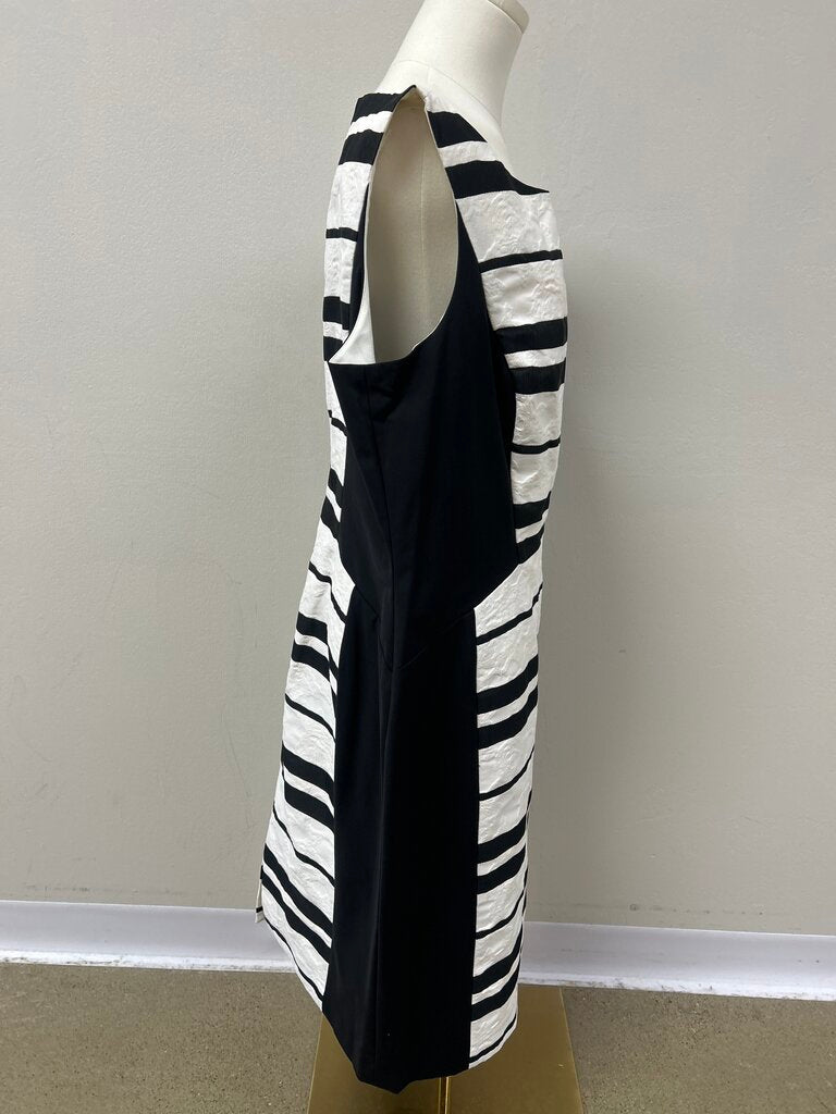 Lafayette 148 Black and White Sheath Dress NWT