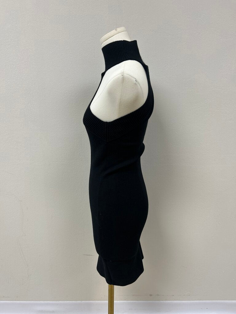 alice + olivia Black Mock Neck Knit Dress NWT