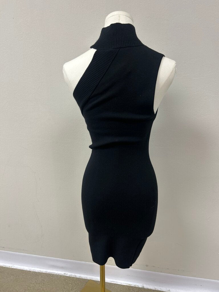 alice + olivia Black Mock Neck Knit Dress NWT