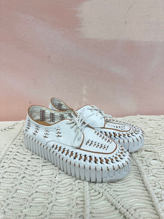 Silent D White Platform Moccasins