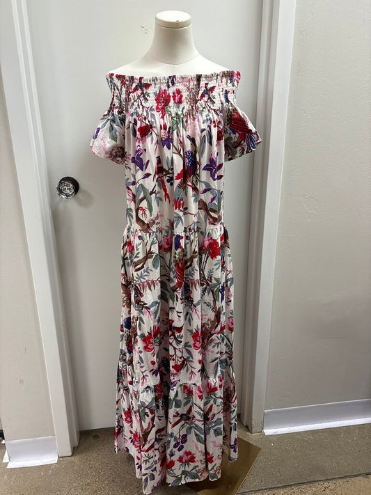 Guadalupe Pink Floral Maxi Dress