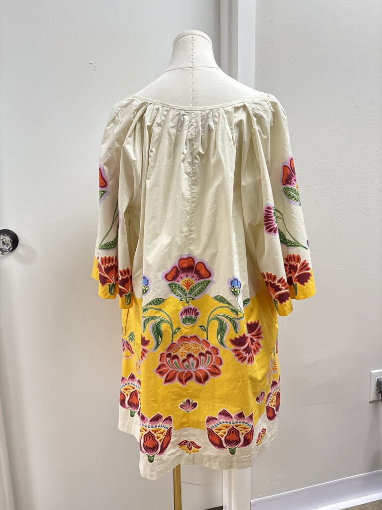 La Double J Yellow Floral Midi Dress