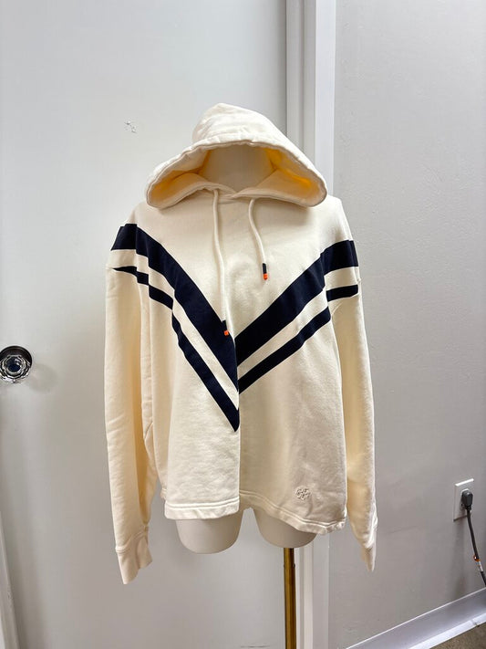 Tory Burch Sport Ivory and Navy Hoodie