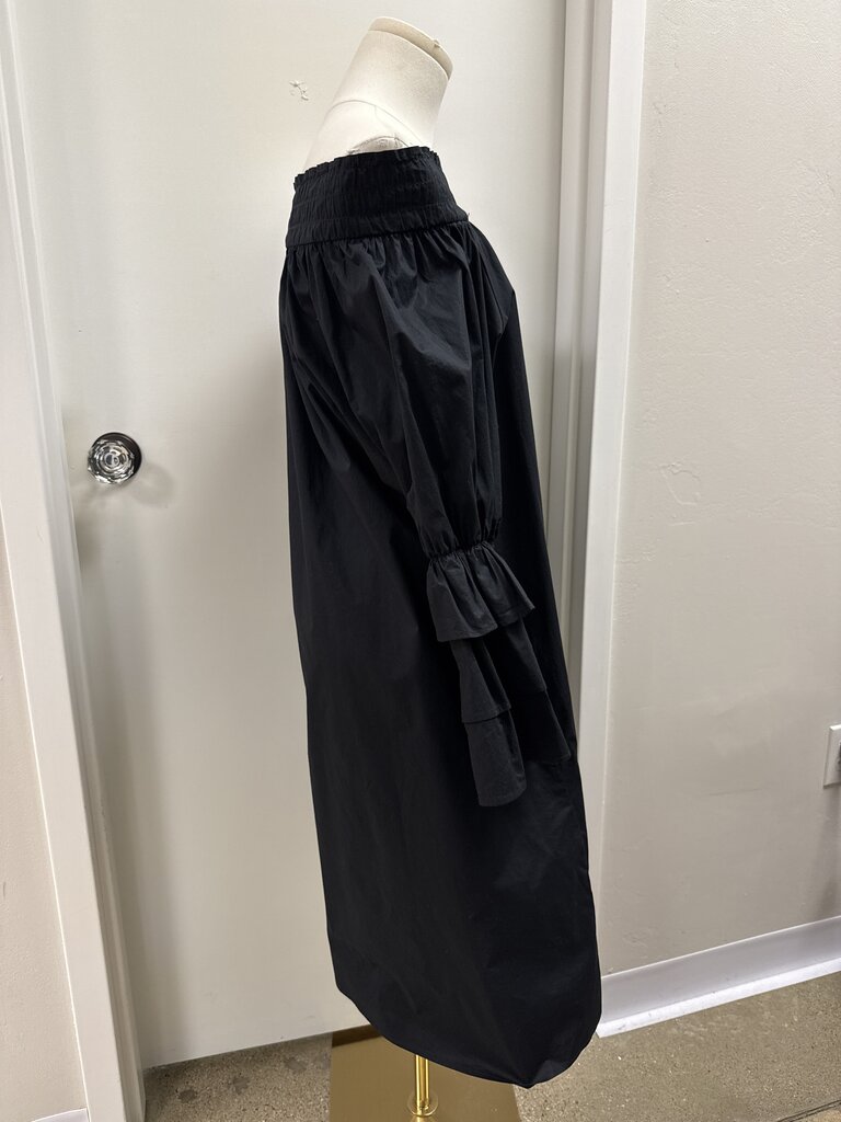 Harshman Black Smocked Dress