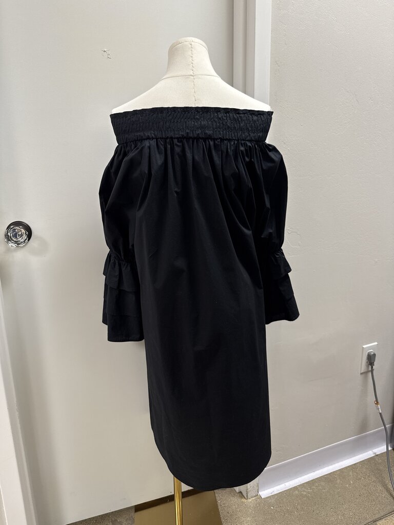 Harshman Black Smocked Dress