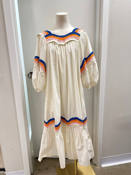 Corey Lynn Calter White Embroidered Maxi Dress