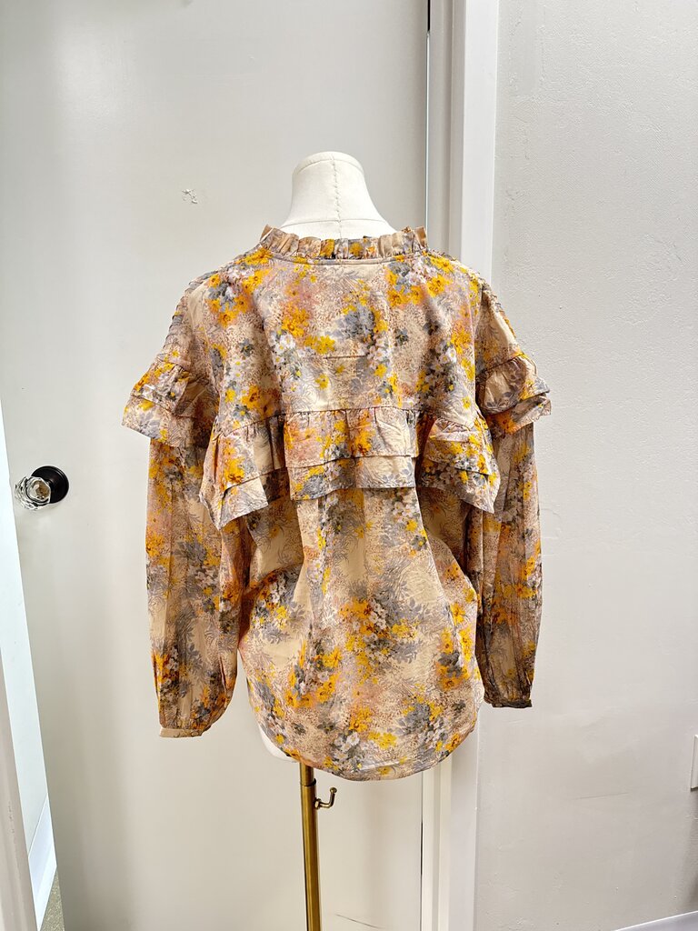 & Other Stories Yellow Floral Blouse