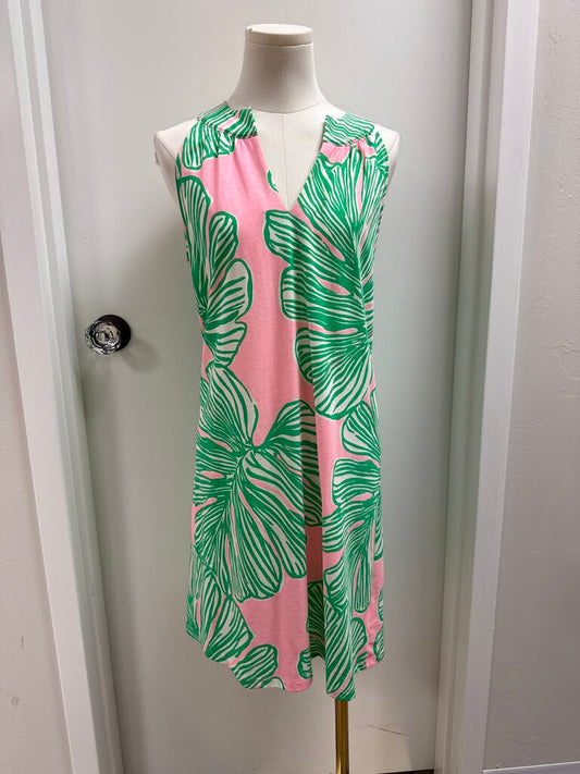Lilly Pulitzer Pink and Green Palm Dress