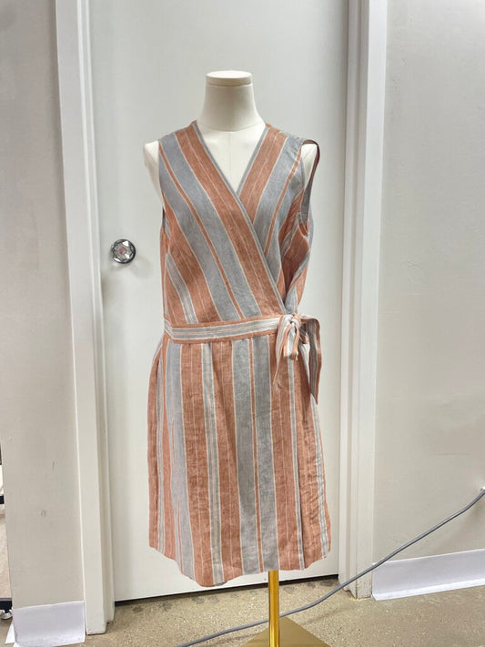 Lafayette 148 Striped Wrap Romper