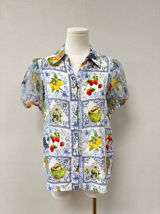 Alice + Olivia Fruit Print Blouse
