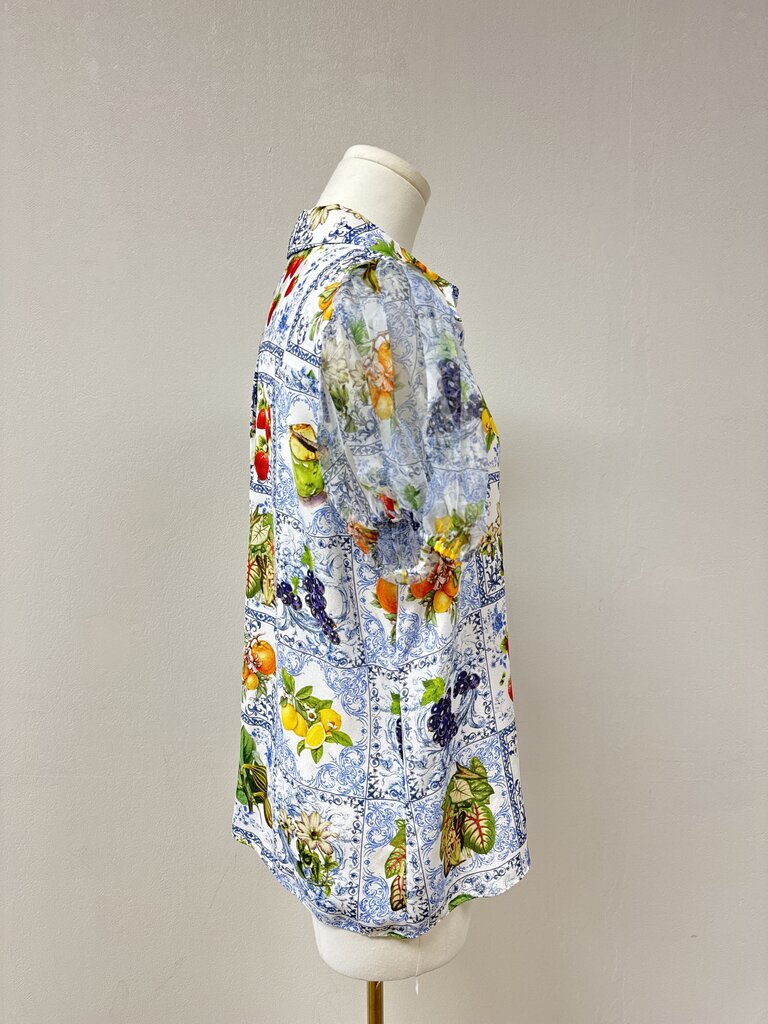 Alice + Olivia Fruit Print Blouse