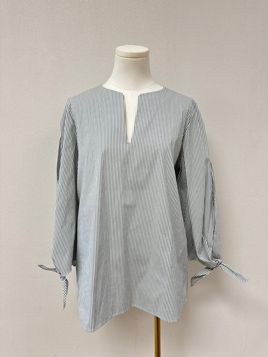 Lafayette 148 Olive Striped Top NWT