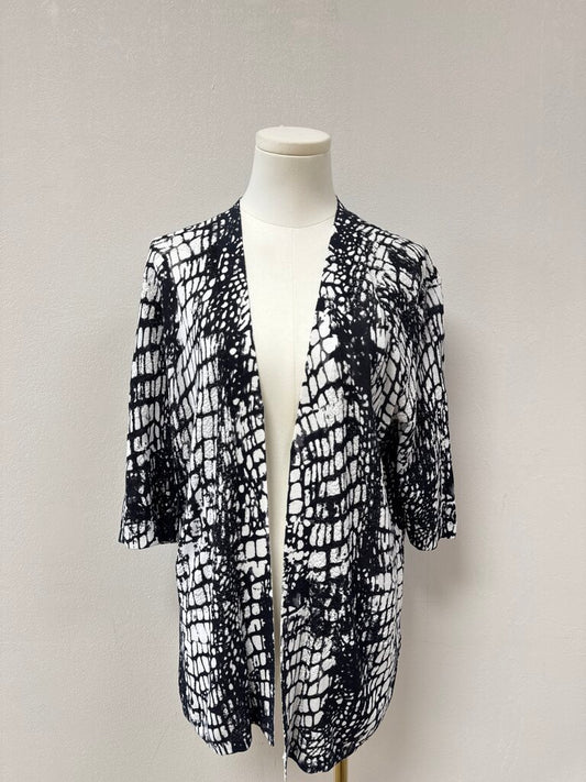 Lafayette 148 Black and White Printed Cardigan NWT