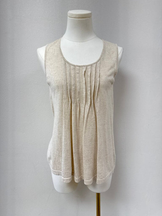 525 America Oatmeal Pleated Tank