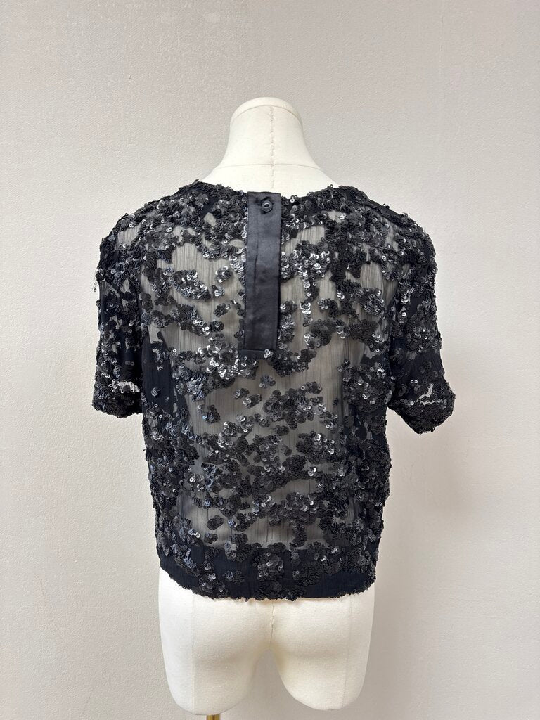 rag & bone Black Sequin Tee