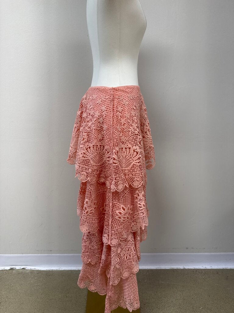 Farm Rio Rose Lace Ruffle Skirt NWT