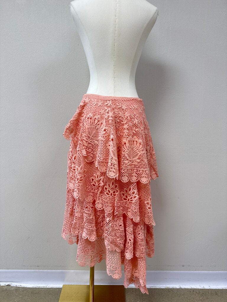 Farm Rio Rose Lace Ruffle Skirt NWT