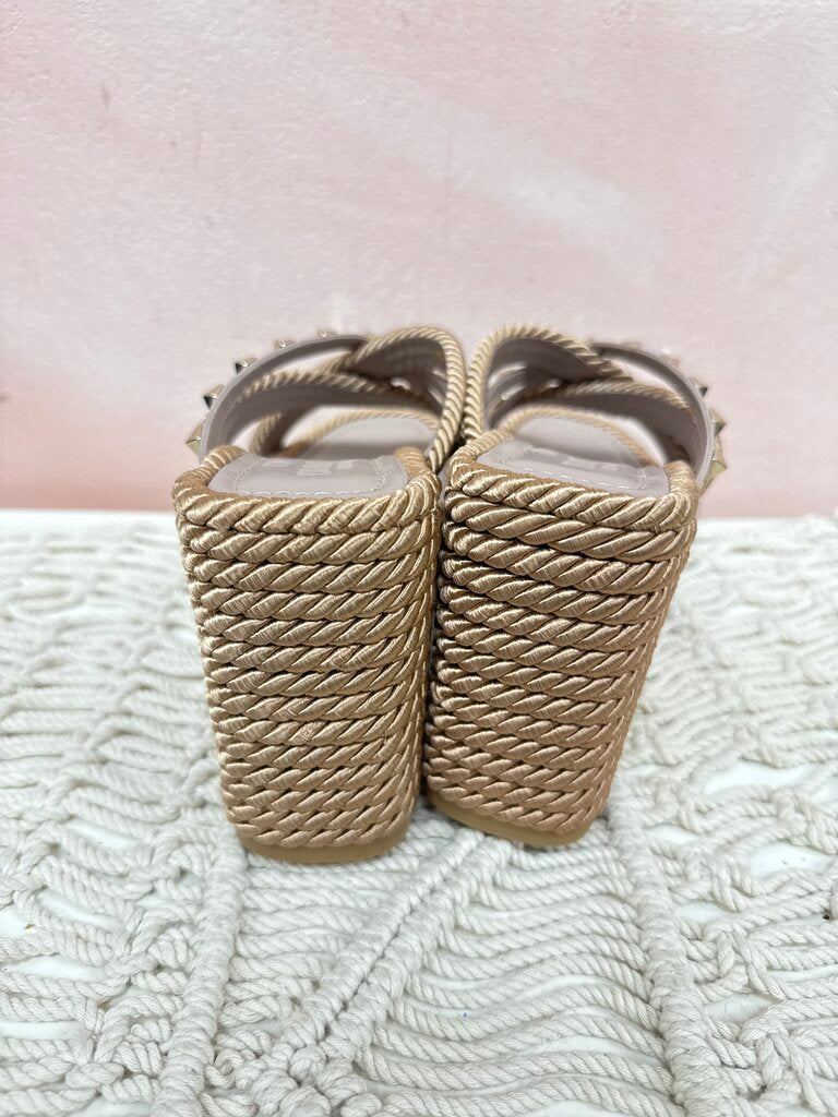 Valentino Blush Espadrille Wedge Sandal