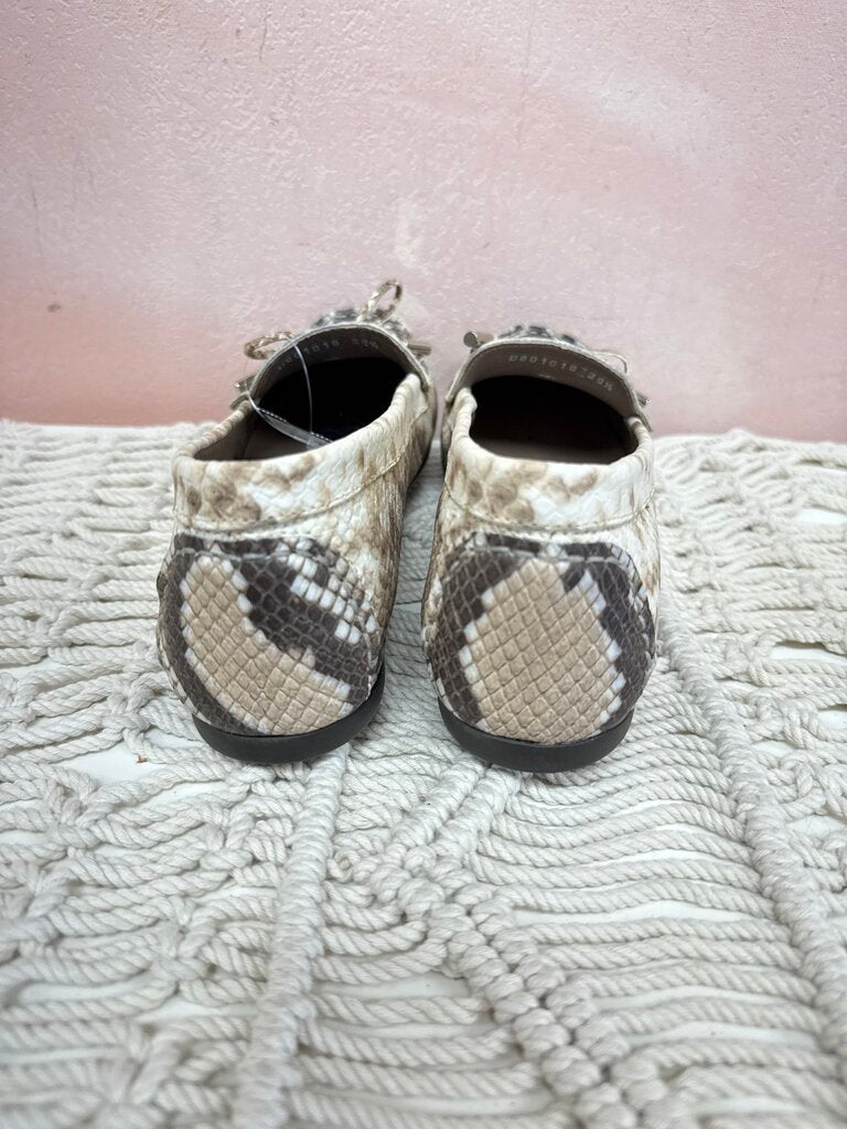 AGL Beige Snakeskin Loafer