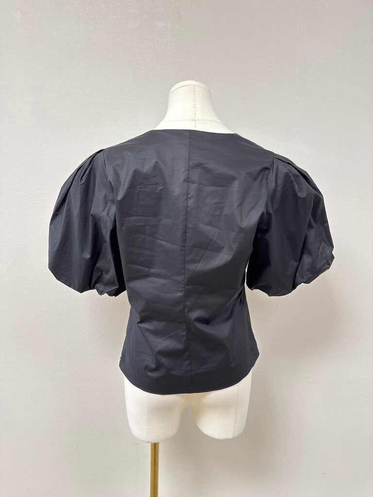 Frame Black Puff Sleeve Top