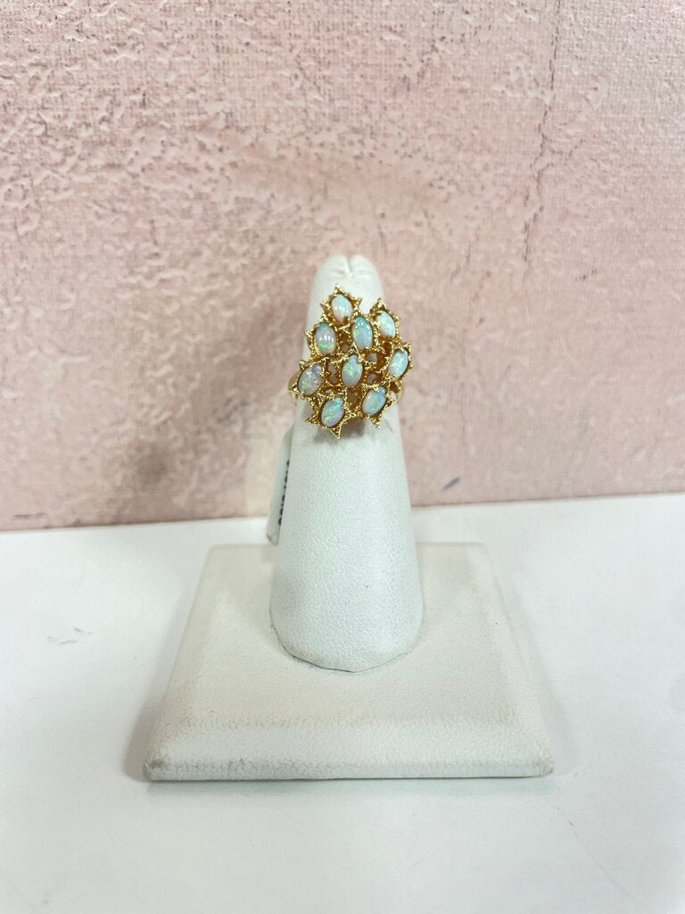 14k Opal Vintage Cocktail Ring