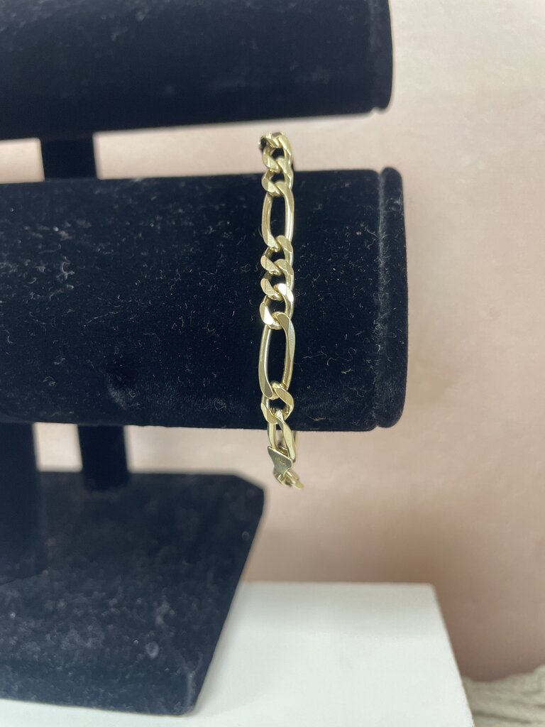 14k Yellow Gold and Ruby Vintage ID Style Bracelet