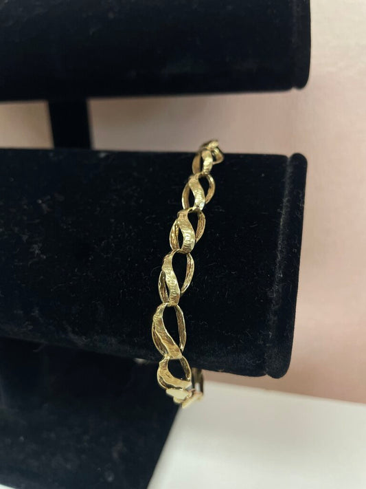 14k Yellow Gold Oval Link Bracelet
