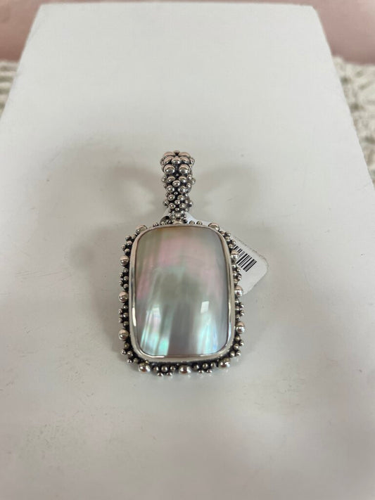 Stephen Dweck Silver and Shell Cabochon Slider
