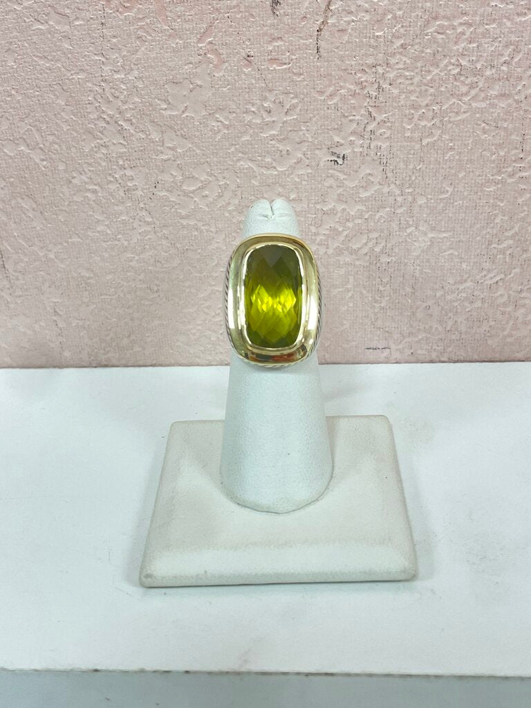 *David Yurman Two Tone Citrine Albion Vintage Ring (As Is)