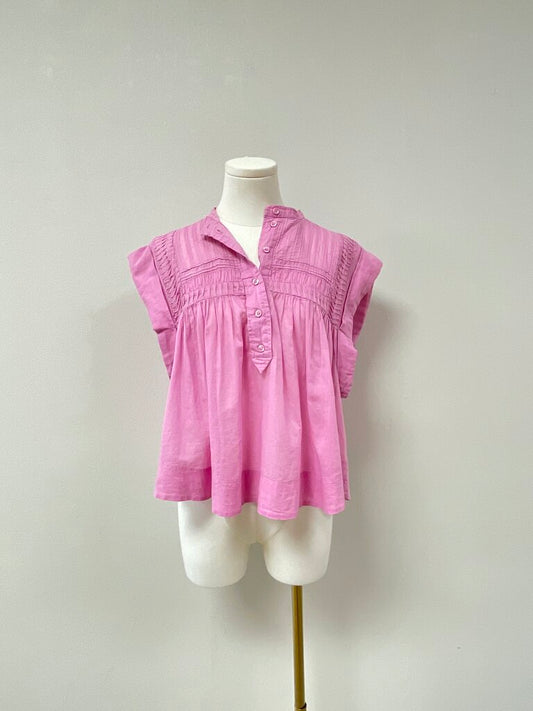 Marant Etoile Pink Pin Tuck Top