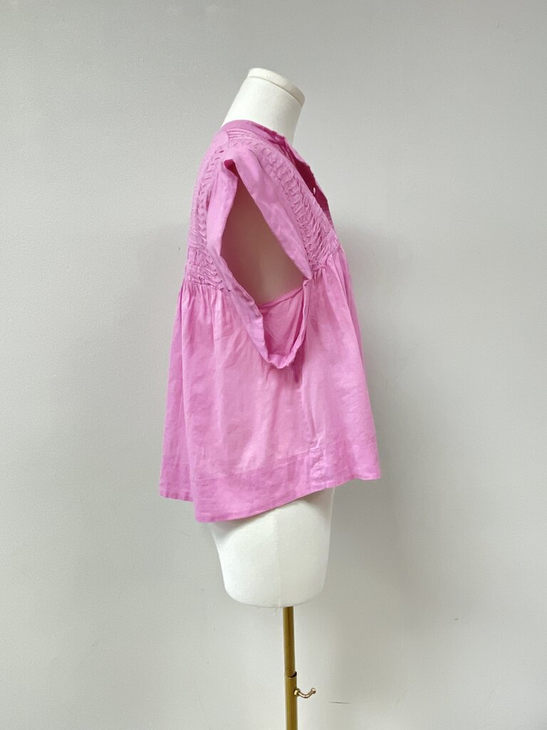Marant Etoile Pink Pin Tuck Top