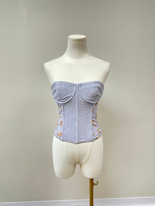 We Wore What Lilac Lace Corset