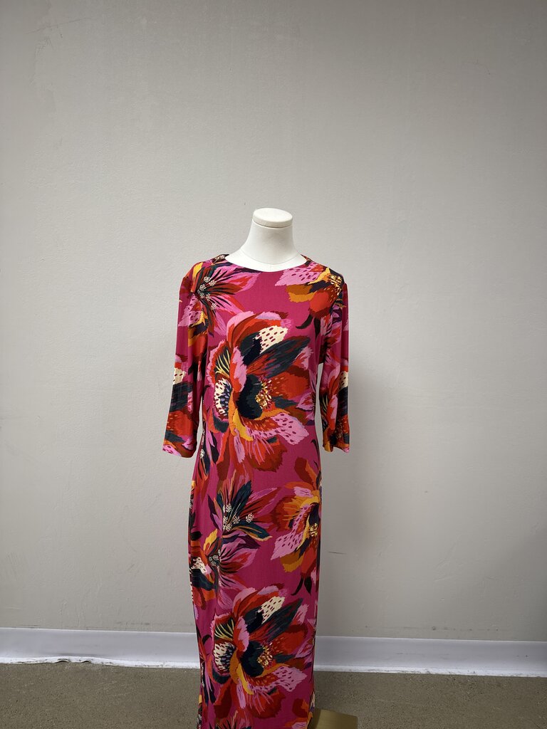 Farm Rio Fuchsia Floral Long Dress