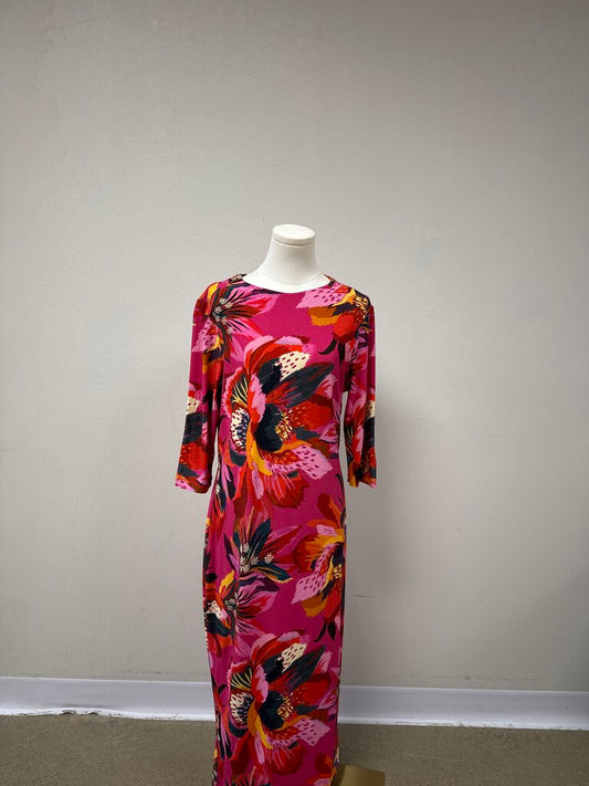 Farm Rio Fuchsia Floral Long Dress