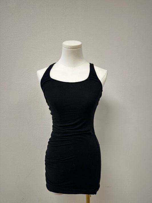 Monrow Black Ruched Mini Dress NWT