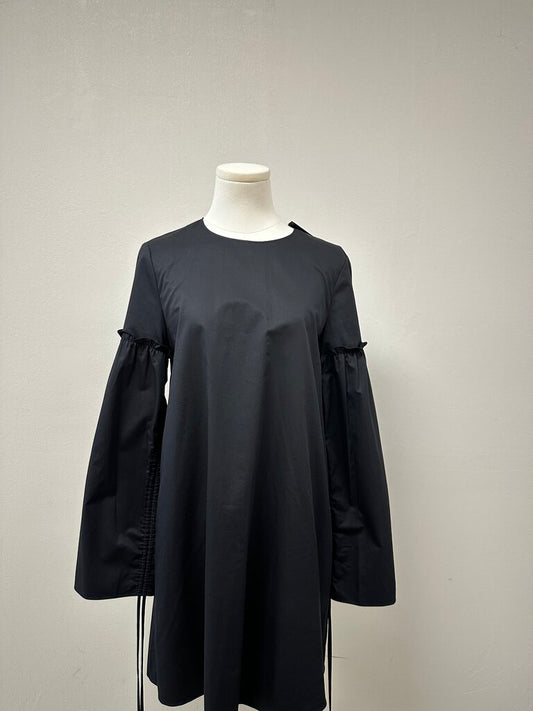 tibi Black Bell Sleeve Mini Dress NWT