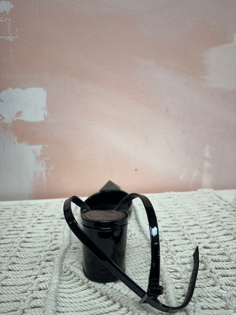 Valentino Black Patent Accent Stud Sandal
