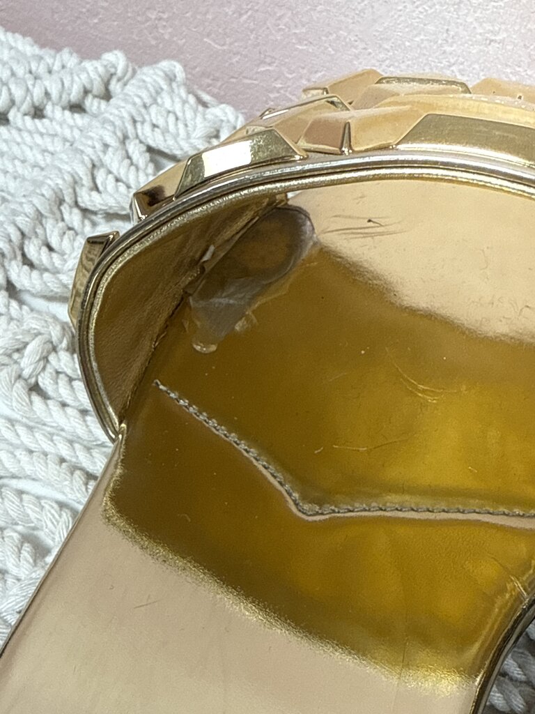Prada Gold Studded Slide Sandal